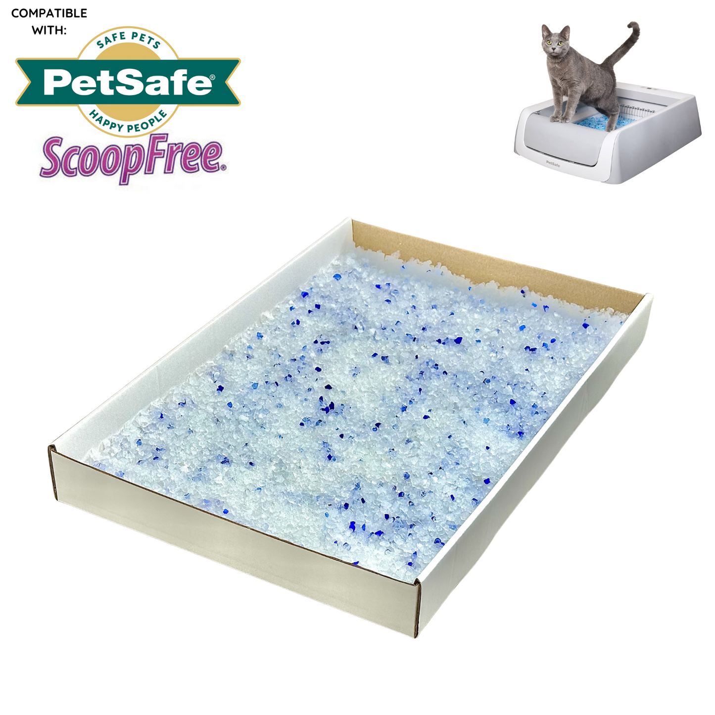 PetSafe ScoopFree™ (3 Pack) Replacement Crystal Tray - Cat Litter - Long Lasting (Copy)